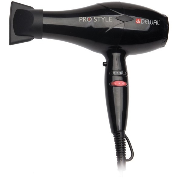  Black Фен DEWAL Pro Style черный 2000 вт 2 насадки, диффузор  03-111 