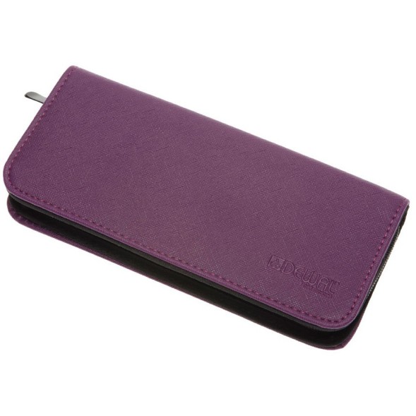 ML33 Чехол для 2-х ножниц DEWAL, полимерный материал, фиолетовый с черным, 22х10х3 см .