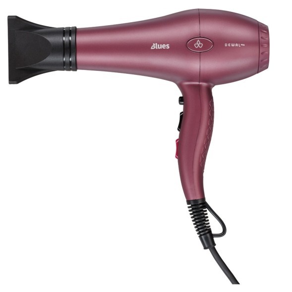 Фен DEWAL PRO BLUES, винный, 2600Вт, ионизация, 2 нас, провод 3м