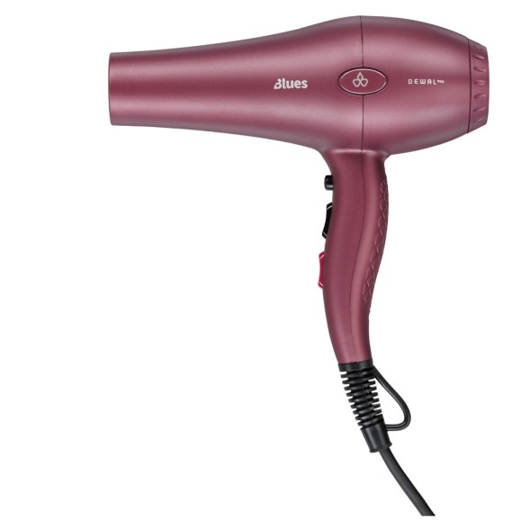 Фен DEWAL PRO BLUES, винный, 2600Вт, ионизация, 2 нас, провод 3м