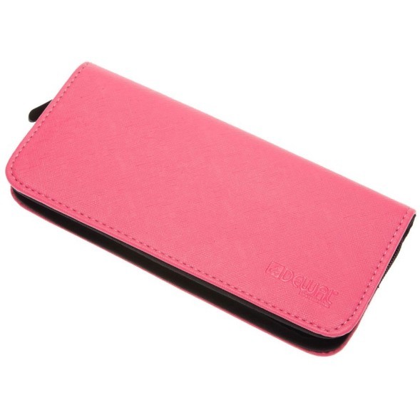 ML44 Чехол для 2-х ножниц DEWAL, полимерный материал, ярко розовый с черным, 22х10х3 см .