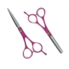 SET-MA-P Набор DEWAL из двух парикмахерских ножниц 5,5" розового цвета в чехле