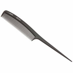 CO-6109-CARBON Расческа рабочая DEWAL"CARBON brawn"с пластиковым хвостиком, с добавлением карбона, коричневая 21 см