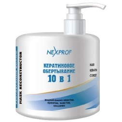 Маска-реконструктор волос 10 в 1. Креатин, эластин, коллаген 500 мл TM NEXPROF PROFESSIONAL