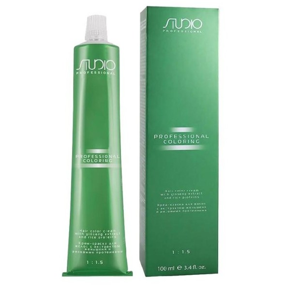 S 921 ультра-светлый фиолетово-пепельный блонд крем-краска для волос с экстрактом женьшеня и рисовыми протеинами линии Studio Professional , 100 мл