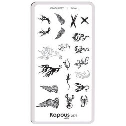 Tatoo, пластина для стемпинга «Crazy story» Kapous