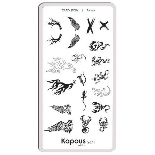 Tatoo, пластина для стемпинга «Crazy story» Kapous