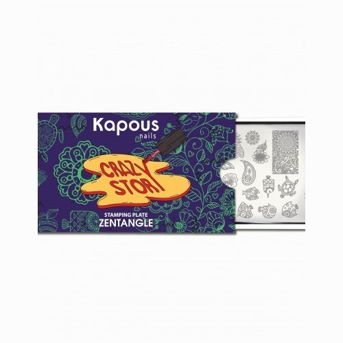 Zentangel, пластина для стемпинга «Crazy story» Kapous
