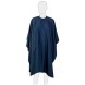 AA09Deep Blue Пеньюар для стрижки DEWAL&quot;Матовый&quot;, полиэстер, темно-синий 128х148 см, на крючках