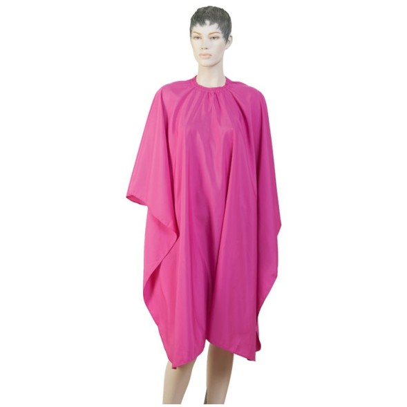 AA09Pink Пеньюар для стрижки DEWAL&quot;Матовый&quot;, полиэстер, малиновый 128х148 см,не крючках