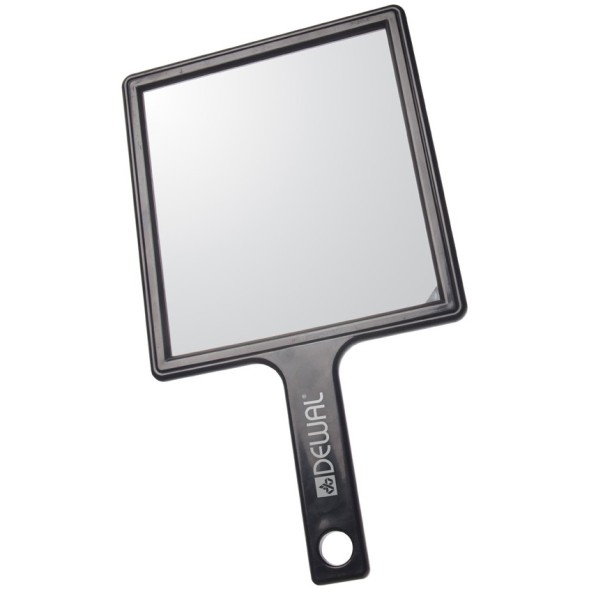MR-052 Зеркало заднего вида DEWAL пластик черное с ручкой, 21,5х23,5см