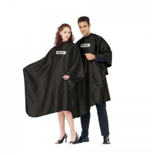 4505-7001 Wahl Hair dressing cape with logo/пеньюар для парикмахеров, черный