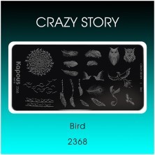 Bird, пластина для стемпинга «Crazy story» Kapous