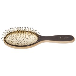 BRB400 Щетка массажная DEWAL BLACKWOOD овальная , деревянная, большая, нейлоновый штифт, 12 ряд