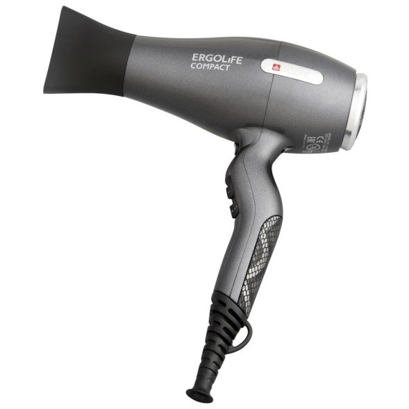  Grafit Фен DEWAL ErgoLife Compact графит,  2000 Вт, ионизация, 2 насадки  03-002 