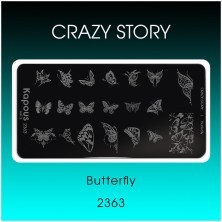 Butterfly, пластина для стемпинга «Crazy story» Kapous