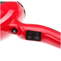 03-002 Red Фен DEWAL ErgoLife Compact красный, 2000 Вт, ионизация, 2 насадки