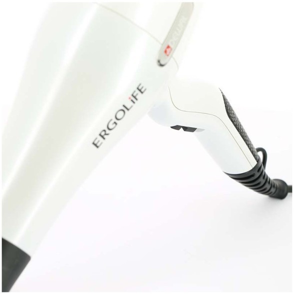 03-001 White Фен DEWAL ErgoLife белый 2200 Вт, ионизация, 2 насадки