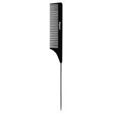 Расческа парикмахерская с металлическим хвостиком «Carbon fiber» 231*27 мм Kapous