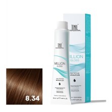 Крем-краска для волос TNL Million Gloss оттенок 8.34 Светлый блонд золотистый медный 100 мл
