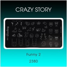 Funny 2, пластина для стемпинга «Crazy story» Kapous
