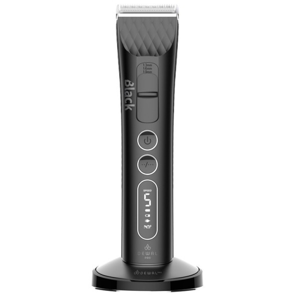 03-065 Машинка для стрижки DEWAL BLACK, аккум\сет, 5000-7000об\мин, нож 45 мм, 1.0-1.9мм, 2 нас