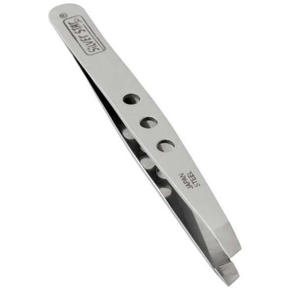 АТ 861 пинцет, косой, с отверстиями