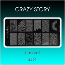 Illusion 2, пластина для стемпинга «Crazy story» Kapous