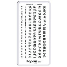 Alphabet, пластина для стемпинга «Crazy story» Kapous