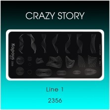 Line 1, пластина для стемпинга «Crazy story» Kapous