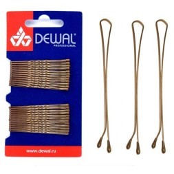 SLN40P-3/60 Невидимки DEWAL коричневые, прямые 40 мм, 60 шт/уп.