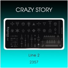 Line 2, пластина для стемпинга «Crazy story» Kapous