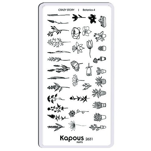 Botanics, пластина для стемпинга «Crazy story» Kapous