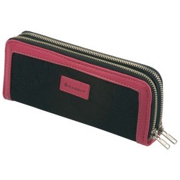 GPT007A Футляр для ножниц DEWAL, полимерный материал, двойной, черно-розовый 9х21см