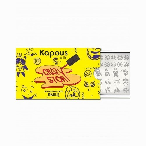 Smile, пластина для стемпинга «Crazy story» Kapous