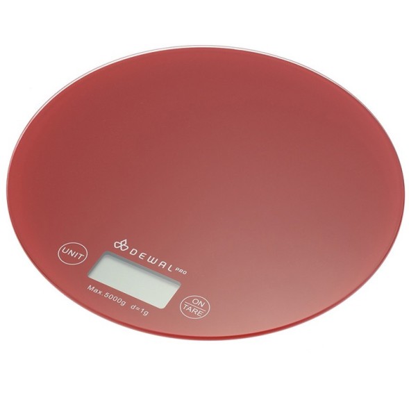 Весы для краски DEWAL, электронные, красные, 5 кг.   NS003red