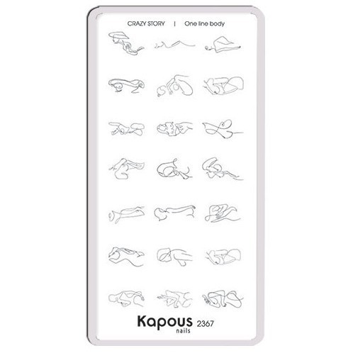 One line body, пластина для стемпинга «Crazy story» Kapous