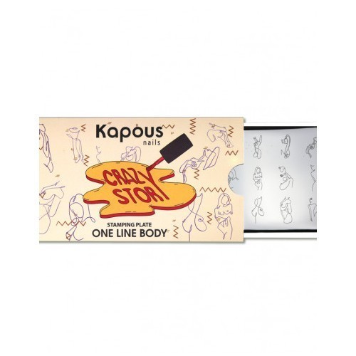 One line body, пластина для стемпинга «Crazy story» Kapous